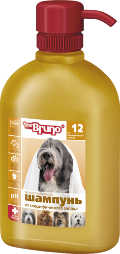 Шампунь-кондиционер для собак Mr.Bruno дезодорирующий от запаха псины 350 мл.