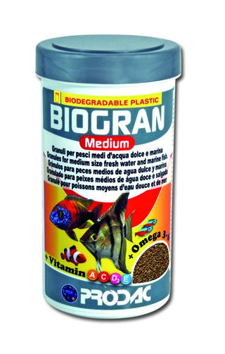 Корм для пресноводных и морских рыб Prodac Biogran Medium в гранулах