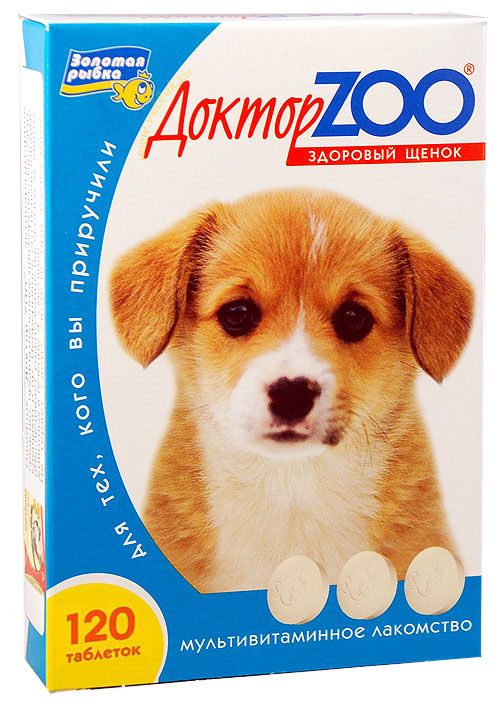 Витаминное лакомство для щенков Доктор Zoo 120 таб.