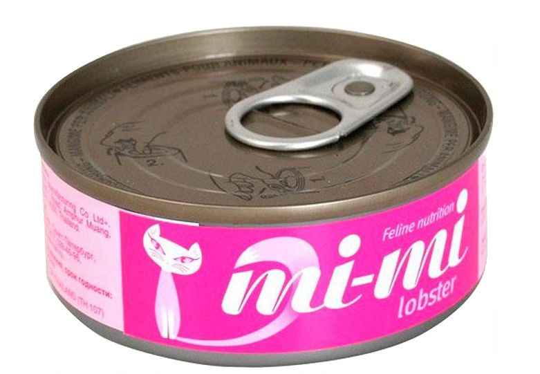Консервы для кошек Mi-Mi с тунцом и мясом омара в желе 0,08 кг.