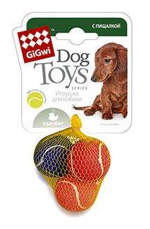 Игрушка для собак GiGwi 3 мяча с пищалкой