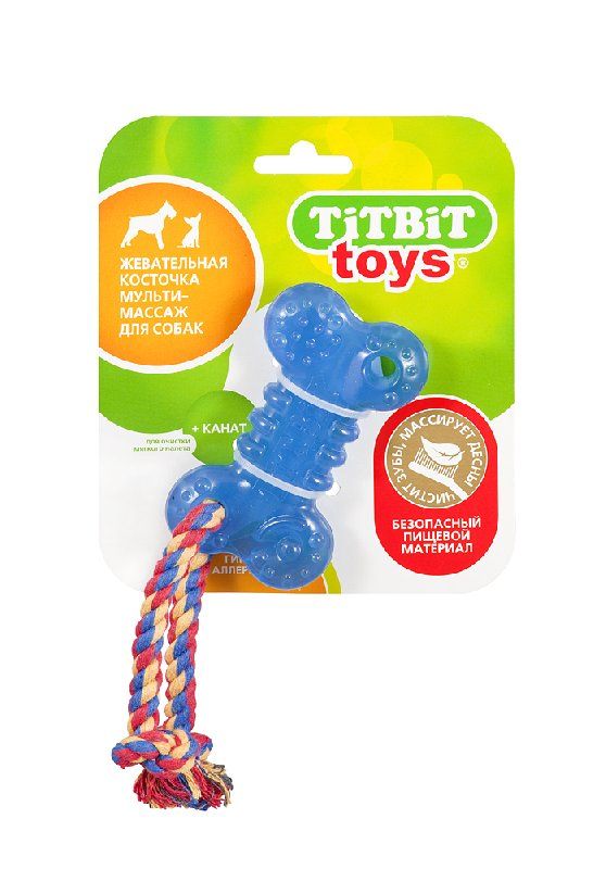 Игрушка для собак TiTBiT Toys жевательная косточка 100 мм.