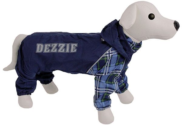 Дождевик-комбинезон для собак DEZZIE Йоркширский Терьер с отстегивающимся капюшоном