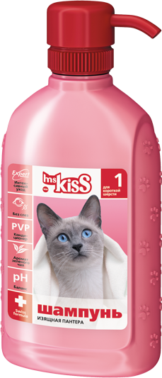 Шампунь-кондиционер для кошек  Ms.Kiss  Изящная пантера 200 мл.