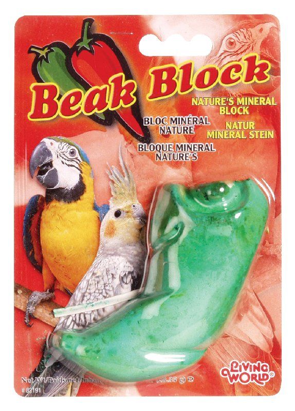 Минеральный камень для птиц Living World Beak Block Перец