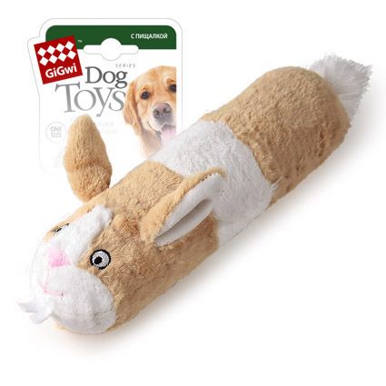 Игрушка для собак GiGwi заяц с большой пищалкой
