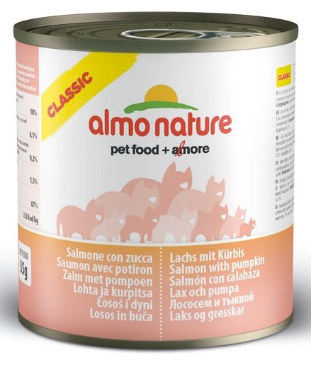 Консервы для кошек Almo Nature Classic Adult Cat Salmon&Pumpkin 0,28 кг.