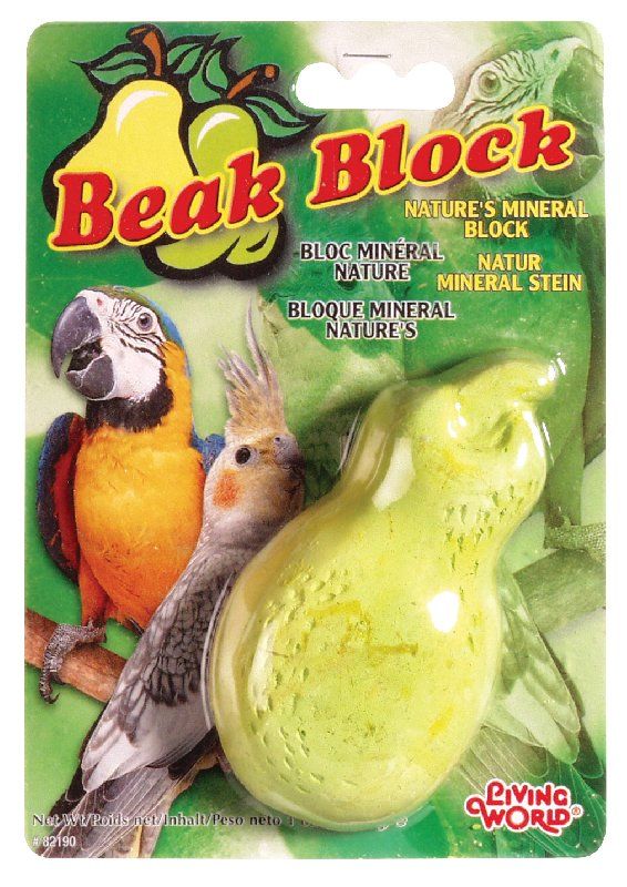 Минеральный камень для птиц Living World Beak Block Груша