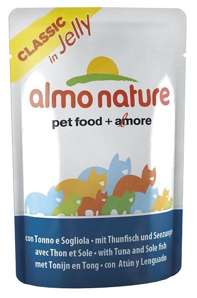 Паучи для кошек Almo Nature Classic Jelly Cat Tuna&Sole