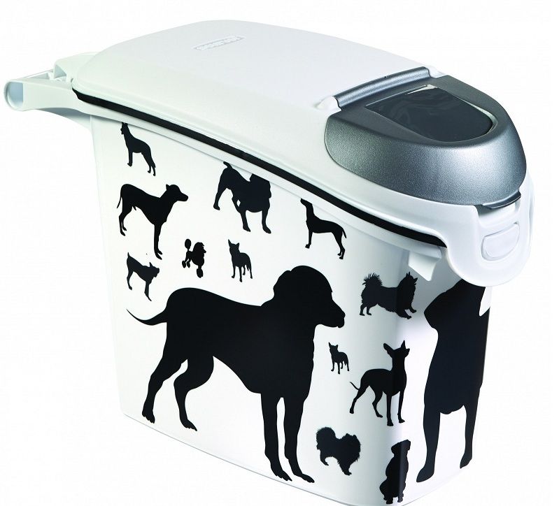 Контейнер для корма Curver PetLife Собаки черно-белые 6 кг.