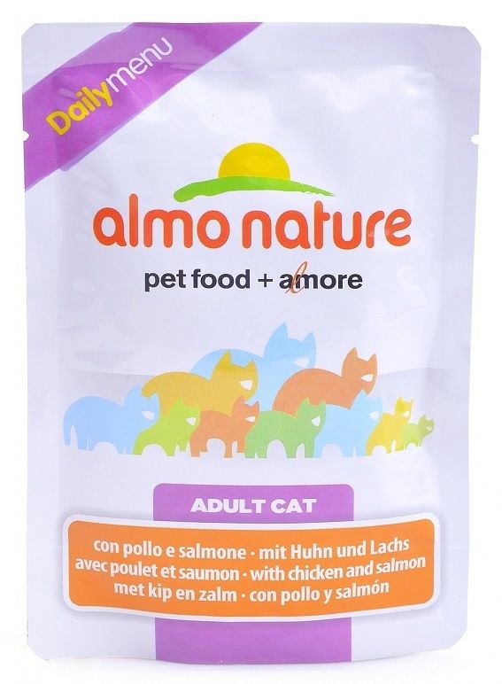 Паучи для кошек Almo Nature Daily Menu Cat Chicken&Salmon 0,07 кг.