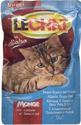 Паучи для кошек Lechat с океанической рыбой 0,1 кг.