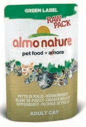 Паучи для кошек Almo Nature Green Label Raw Pack Cat Chicken Breast 0,055 кг.