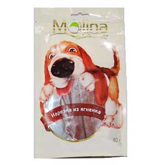 Лакомство для собак Molina нарезка из ягненка 0,08 кг.