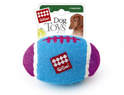 Игрушка для собак GiGwi регби мяч с пищалкой