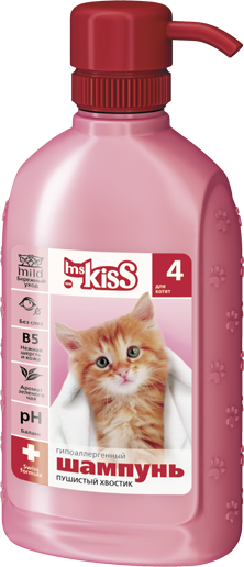 Шампунь для котят Ms.Kiss Пушистый хвостик 200 мл.