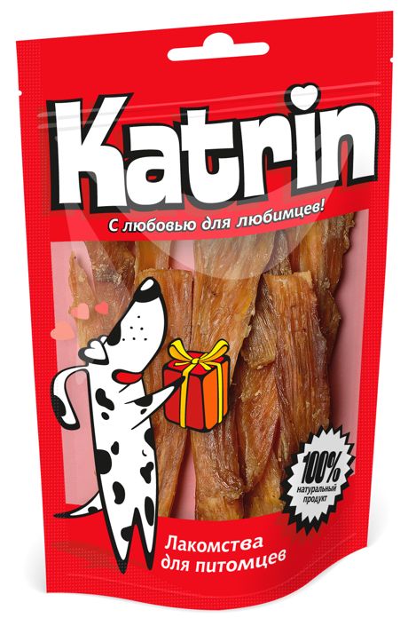 Лакомство для собак Katrin говяжьи жилы 0,1 кг.