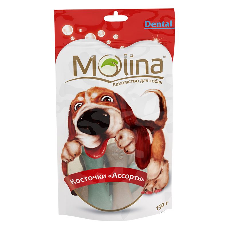 Лакомство для собак Molina Dental косточки ассорти 0,15 кг.