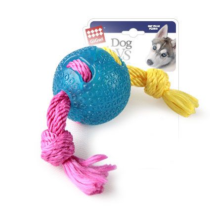 Игрушка для собак GiGwi мячик на веревке