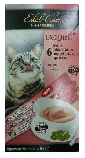 Лакомство для кошек Edel Cat крем-суп из лосося 6 шт.
