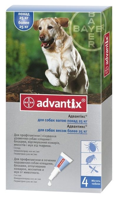 Капли для собак Bayer Advantix 400 свыше 25 кг.