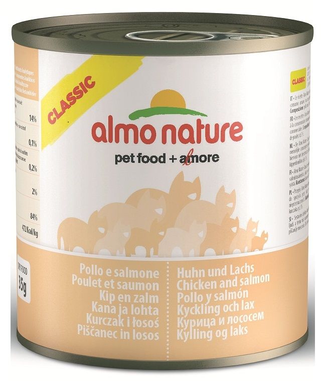 Консервы для кошек Almo Nature Classic Adult Cat Salmon&Chicken 0,28 кг.
