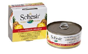 Консервы для собак Schesir Цыпленок с ананасом 0,15 кг.