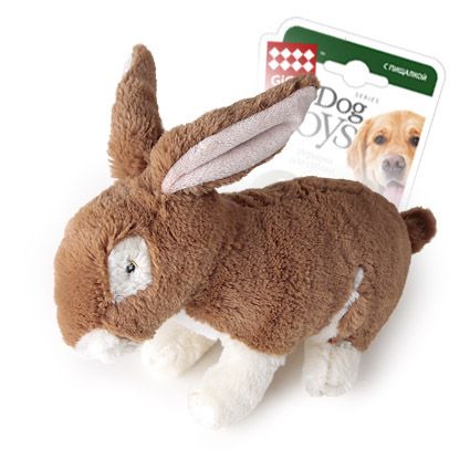 Игрушка для собак GiGwi заяц с пищалкой