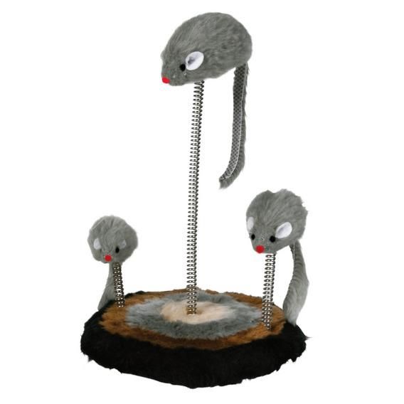 Игрушка для кошек Trixie Мышки на подставке и пружине