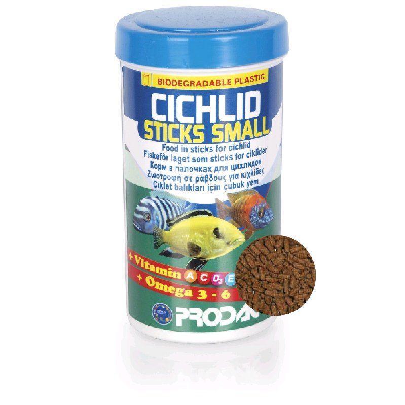 Корм для цихлид Prodac Cichlid Sticks Small маленьких и средних размеров 90 г.