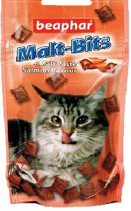 Подушечки для кошек Beaphar Malt-Bits с лососем 35 г.