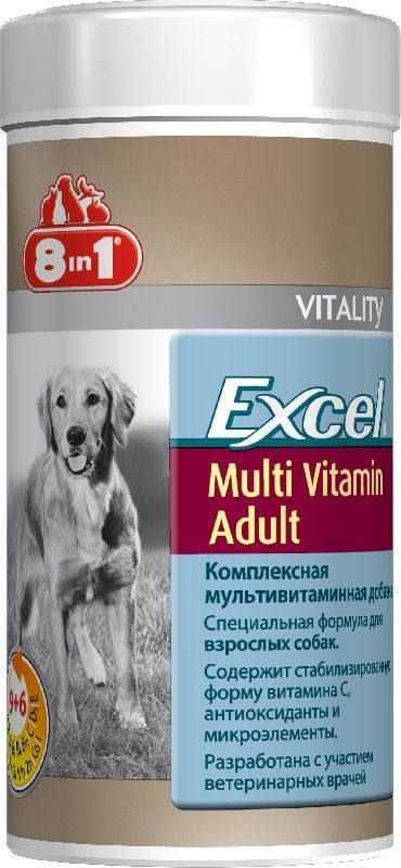 Мультивитамины для собак 8&1 Excel Adult 70 таб.