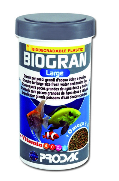 Корм для пресноводных и морских рыб Prodac Biogran Large в гранулах