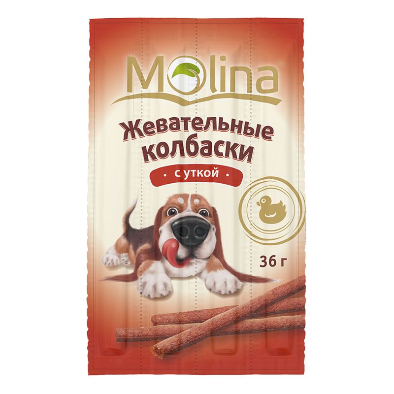 Лакомство для собак Molina колбаски из утки 0,036 кг.