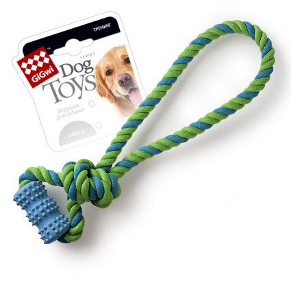 Игрушка для собак GiGwi бочонок на веревке