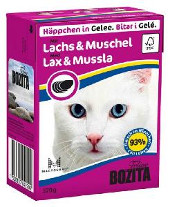 Консервы для кошек Bozita лосось с мидиями в желе 0,37 кг.