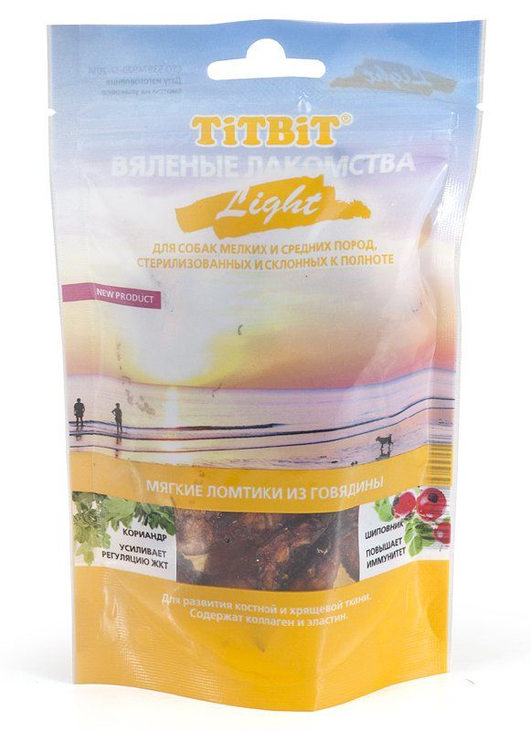 Лакомство для собак TiTBiT Light Мягкие ломтики из говядины 0,04 кг.