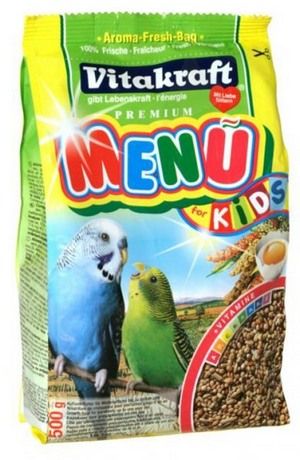Корм для птенцов волнистых попугаев Vitakraft Menu for Kids 500 г.