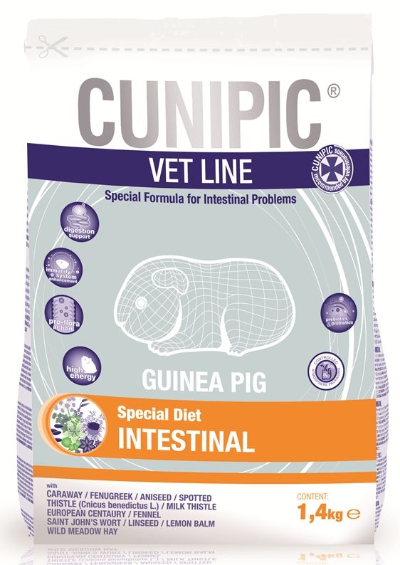 Корм для морских свинок CUNIPIC Vet Line Guinea pig Intestinal 1,4 кг.