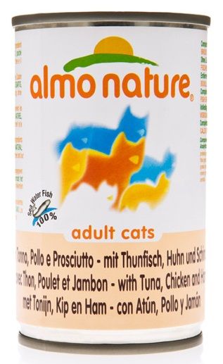 Консервы для кошек Almo Nature Classic Adult Cat Tuna&Chicken&Ham 0,14 кг.