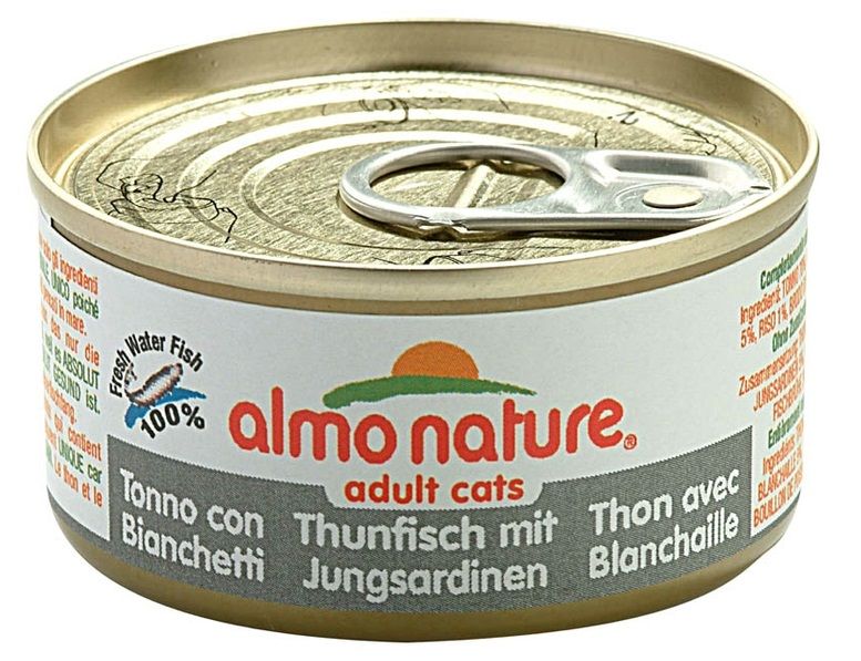 Консервы для кошек Almo Nature Classic Adult Cat Tuna&White Bait 0,14 кг.