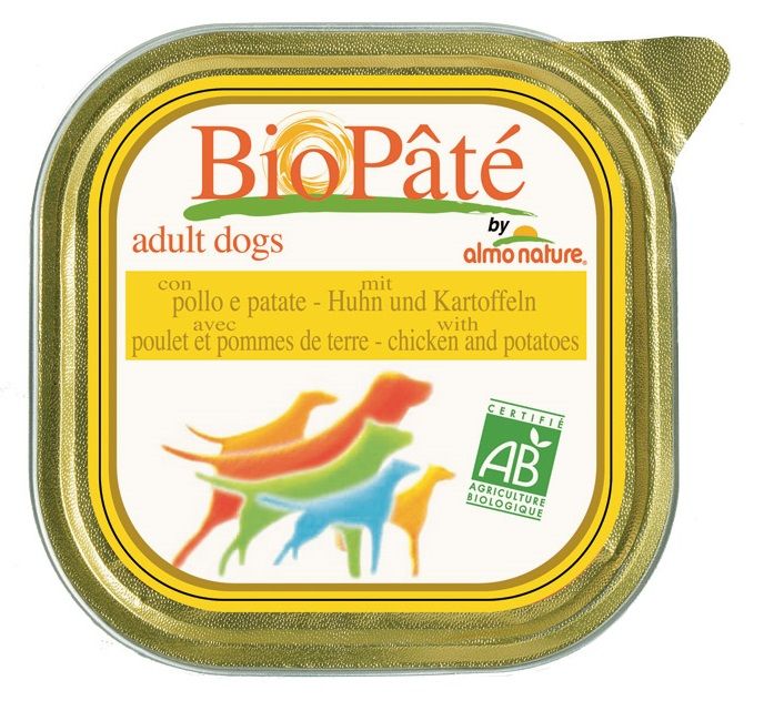 Паштет для собак Almo Nature Bio Pate Chicken&Potatoes 0,3 кг.