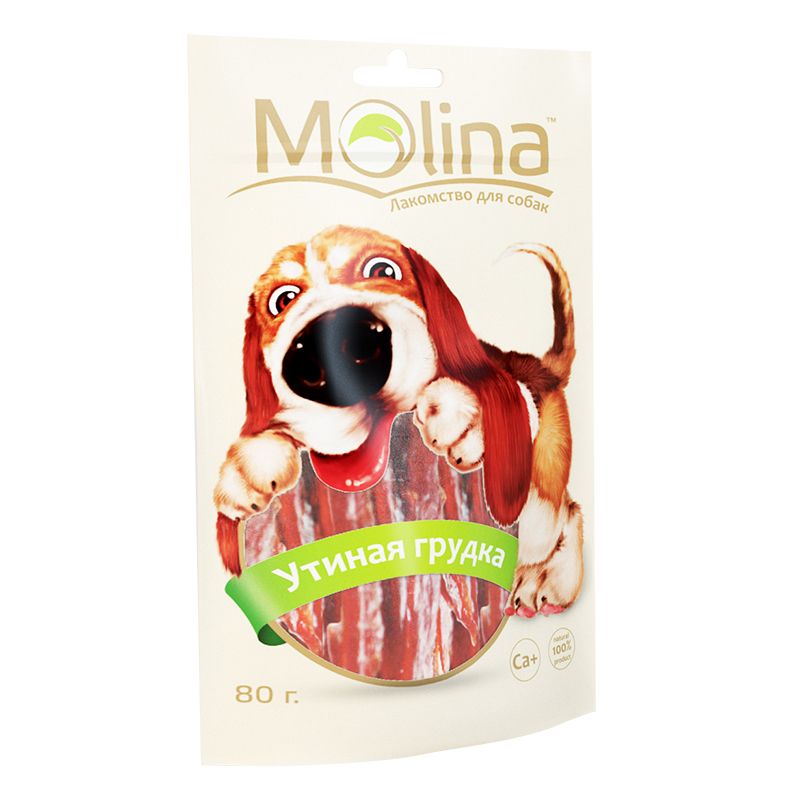 Лакомство для собак Molina утиная грудка 0,08 кг.
