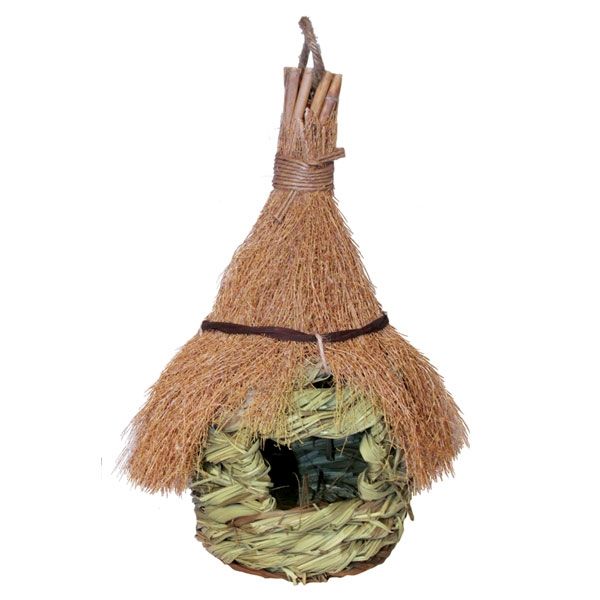 Гнездо для птиц Triol плетеное с мелкой крышей 260 мм.