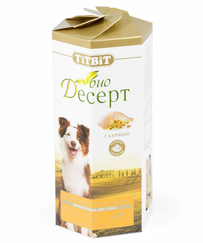 Печенье для собак TiTBiT Био-Десерт с курицей 0,35 кг.