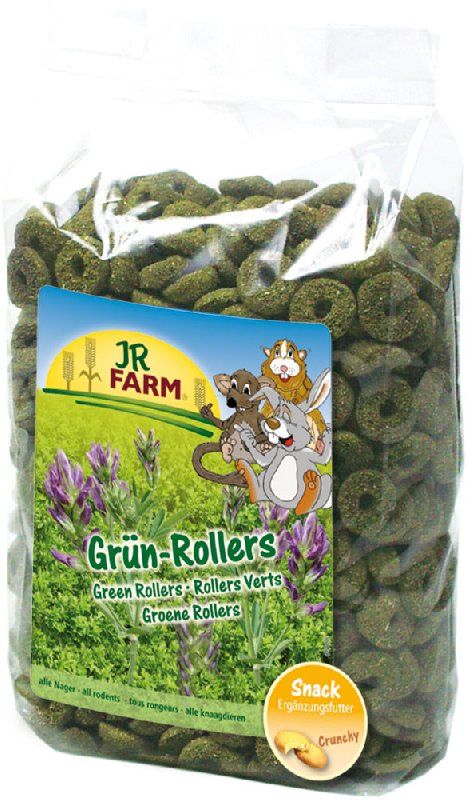 Лакомство для грызунов Jr Farm Grun Rollers зеленые колечки 500 г.
