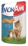 Паучи для кошек MonAmi телятина в соусе 0,1 кг.